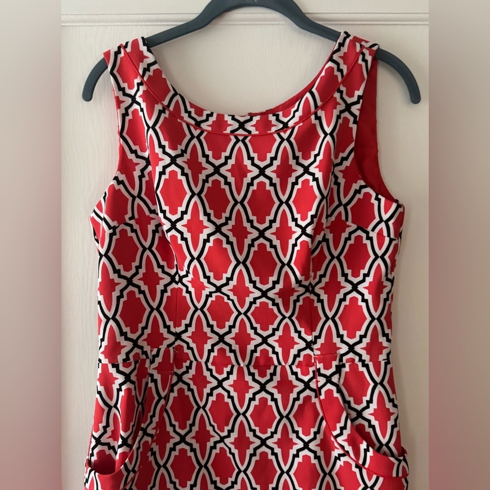 London Times Pink, Black and White Patterned Mini Dress size 10 - Picture 3 of 9
